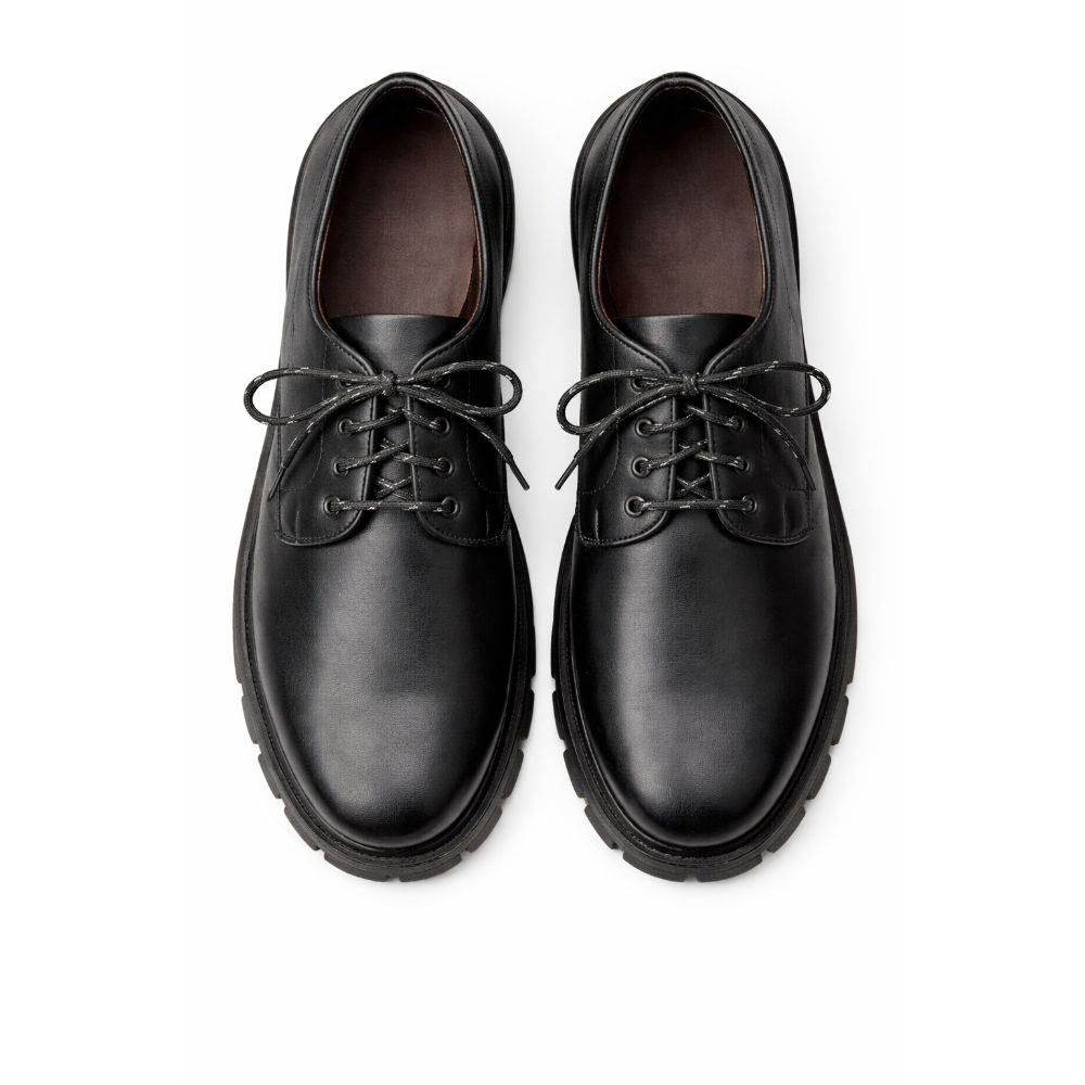 Mens Black Lace Up Casual Shoe